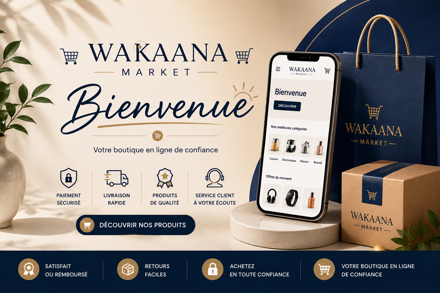 Wakaana Market — Bienvenue, votre boutique en ligne de confiance